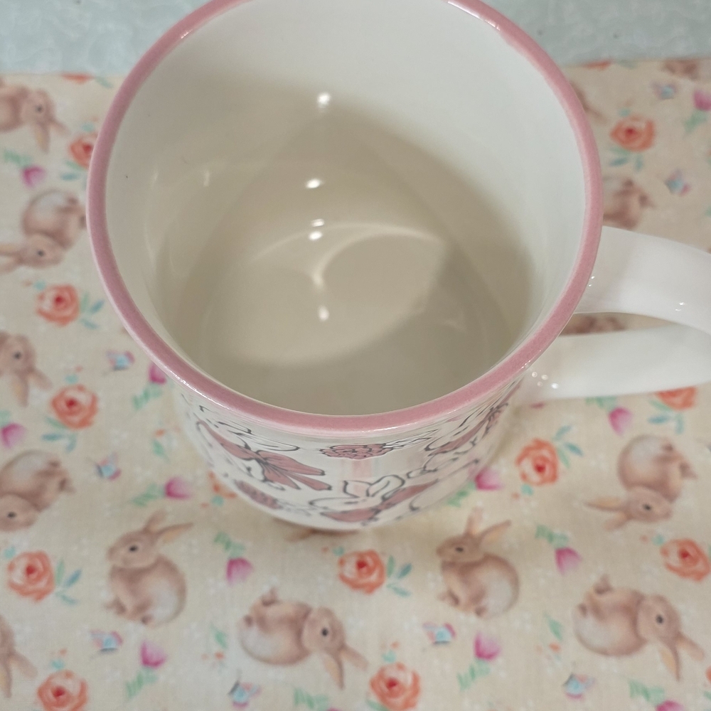 Cute Bunny Mug with Pink Accents - Picture 2 of 5